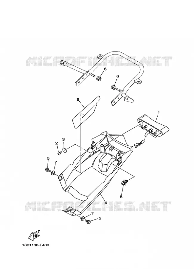 ACHTERLICHT 2 Yamaha QUAD 700 2012 RAPTOR  YFM700R