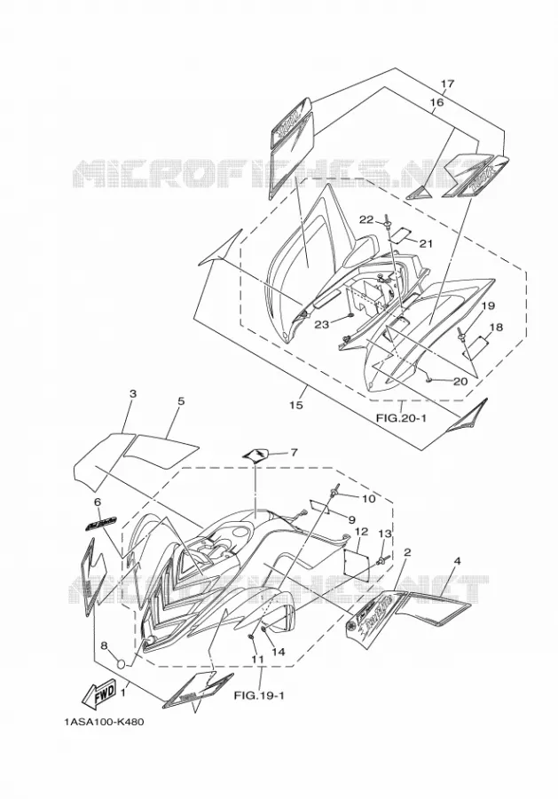 STICKER / LABEL 3 Yamaha QUAD 700 2012 RAPTOR  YFM700R