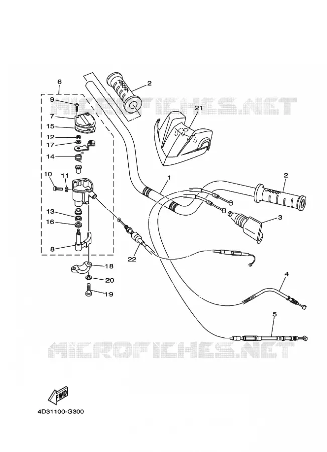 STUUR / KABEL Yamaha QUAD 250 2011 RAPTOR  YFM250R
