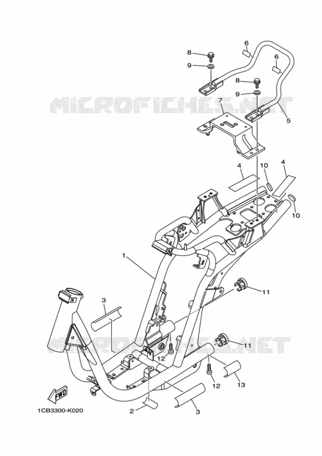 FRAME Yamaha SCOOTER ELECTRIC 2011 ED06  EC-03