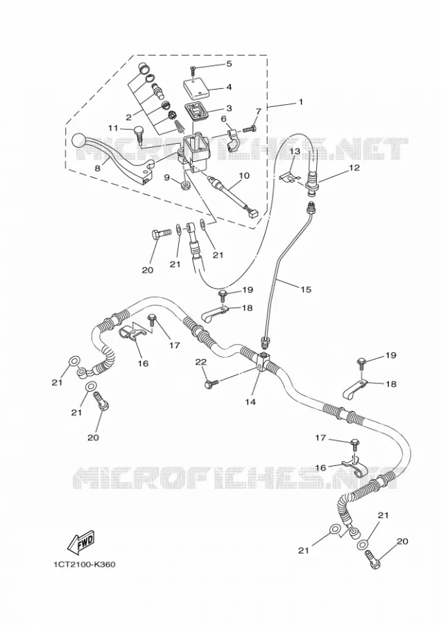 REMPOMP VOOR Yamaha QUAD 450 2012 GRIZZLY  YFM450FWAD