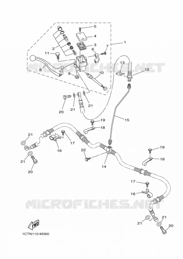 REMPOMP VOOR Yamaha QUAD 450 2013 GRIZZLY  YFM450FWAD