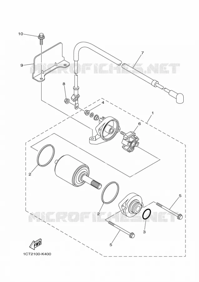 STARTMOTOR Yamaha QUAD 450 2013 GRIZZLY  YFM450FWAD