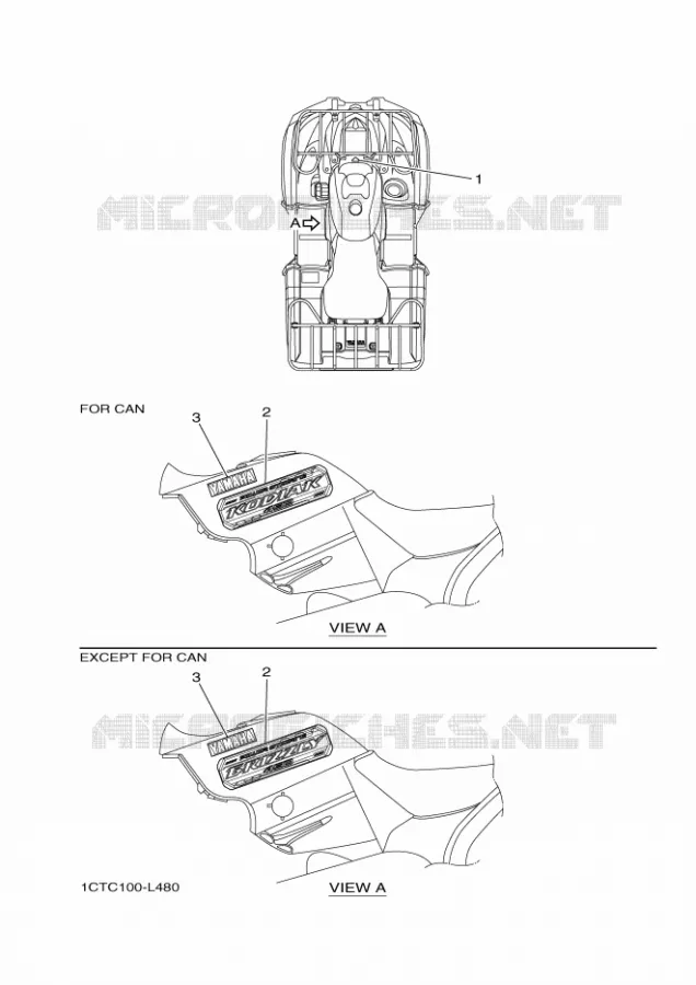 STICKER Yamaha QUAD 450 2013 GRIZZLY  YFM450FWAD