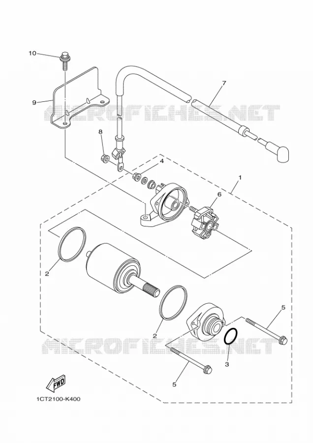 STARTMOTOR Yamaha QUAD 450 2014 GRIZZLY  YFM450FWA