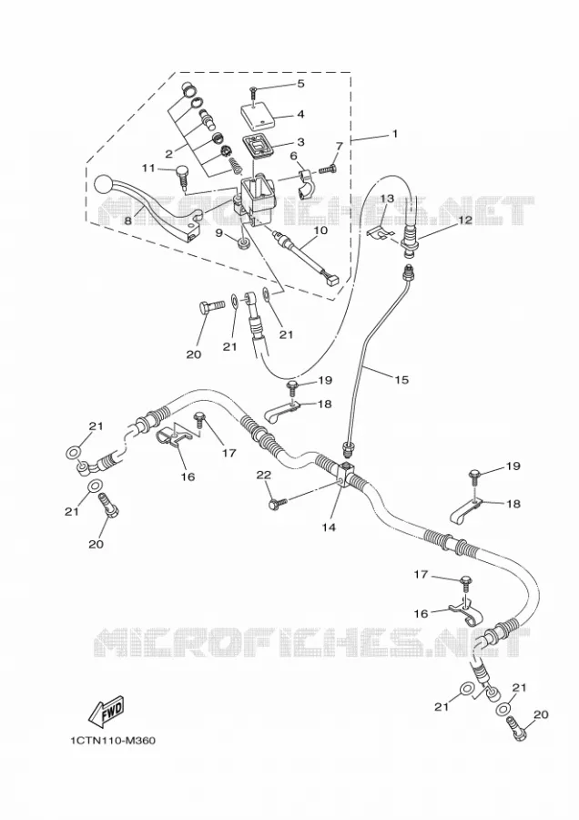 REMPOMP VOOR Yamaha QUAD 450 2014 GRIZZLY  YFM450FWA