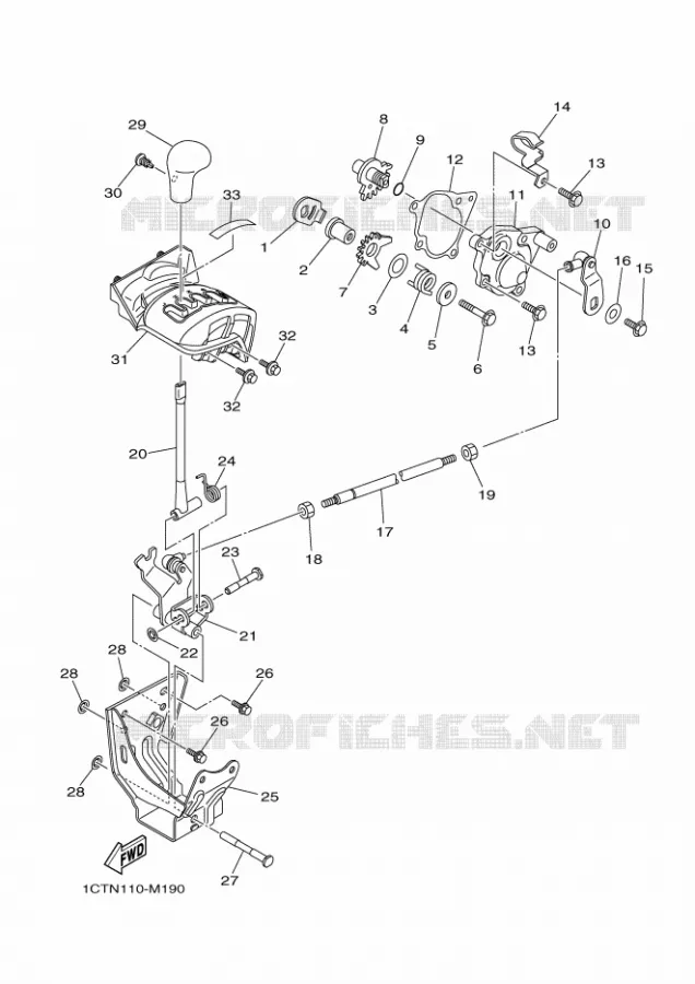 SCHAKEL STANG / PEDAAL Yamaha QUAD 450 2015 GRIZZLY  YFM450FWA