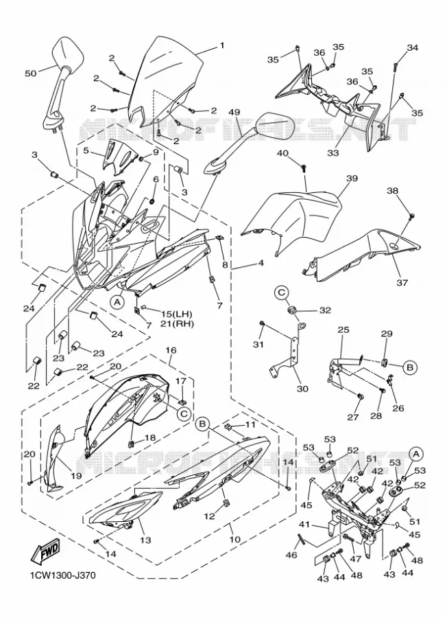 KAP 1 Yamaha MOTO 600 2013 XJ6  XJ6F