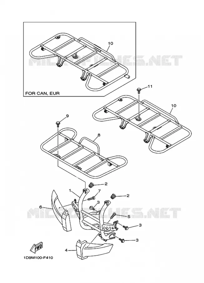 BUMPER Yamaha QUAD 450 2007 KODIAK  YFM450FWAN