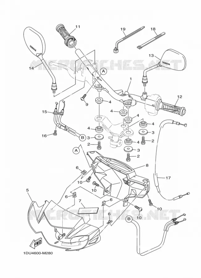 STUUR / KABEL Yamaha SCOOTER 110 2014 CRYPTON  T110C