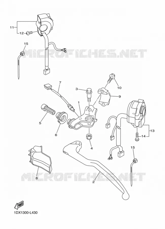 STUURSCHAKELAAR / HEVEL Yamaha MOTO 450 2014 WRF  WR450F