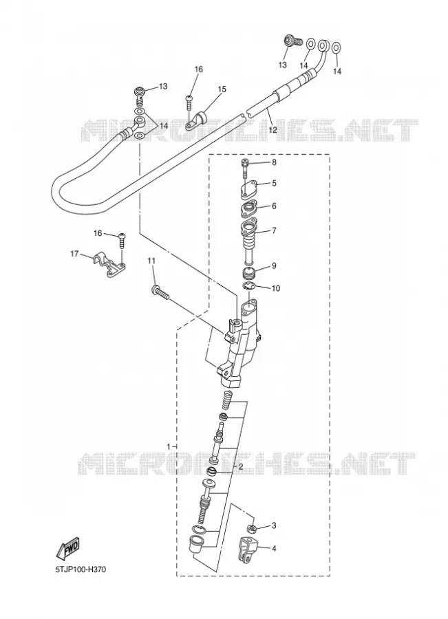 REMPOMP ACHTER Yamaha MOTO 250 2014 WRF  WR250F