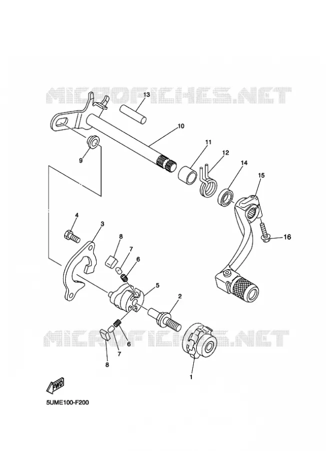 SCHAKEL STANG / PEDAAL Yamaha MOTO 250 2014 WRF  WR250F