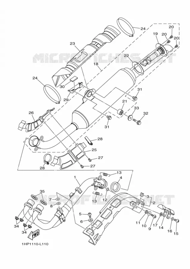 UITLAAT Yamaha QUAD 700 2012 GRIZZLY  YFM700FWADYFM7FGPSEB