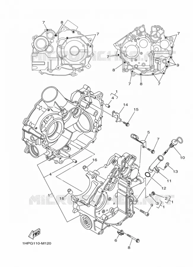 CARTERDELEN Yamaha QUAD 700 2013 GRIZZLY  YFM700FWADYFM7FGPLED