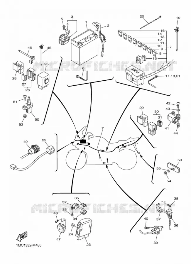 ELECTRISCH 2 Yamaha MOTO 1300 2014 FJR  FJR1300A