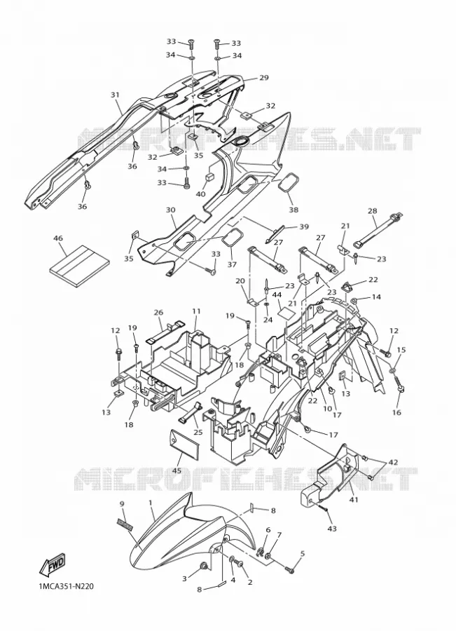 SPATBORD Yamaha MOTO 1300 2014 FJR  FJR1300A