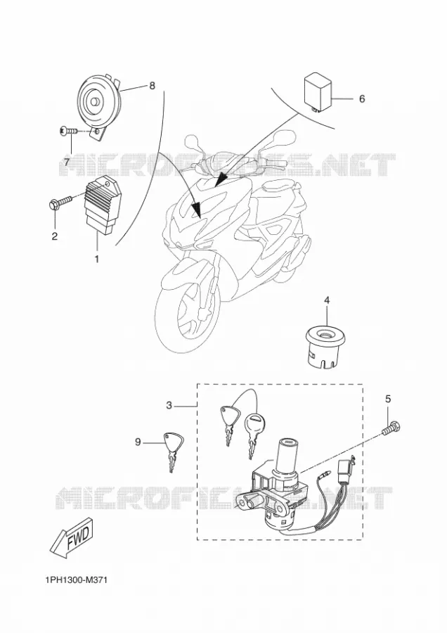 ELECTRISCH 1 Yamaha SCOOTER 50 2013 NITRO  NS50