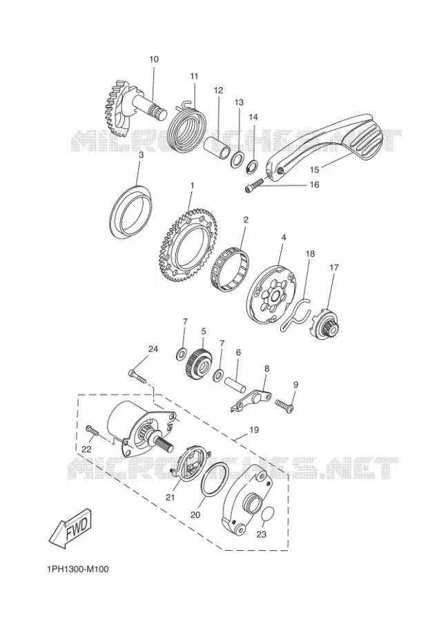 STARTMOTOR Yamaha SCOOTER 50 2016 NITRO  NS50N