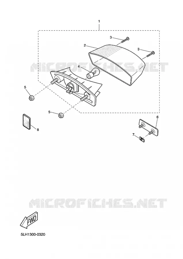 ACHTERLICHT Yamaha SCOOTER 50 2004 STUNT NAKED  EW50N