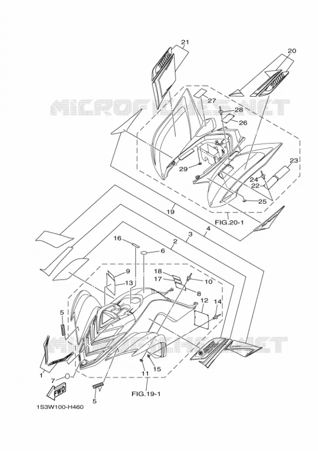 STICKER / LABEL 1 Yamaha QUAD 700 2009 RAPTOR  YFM700RYFM70RY