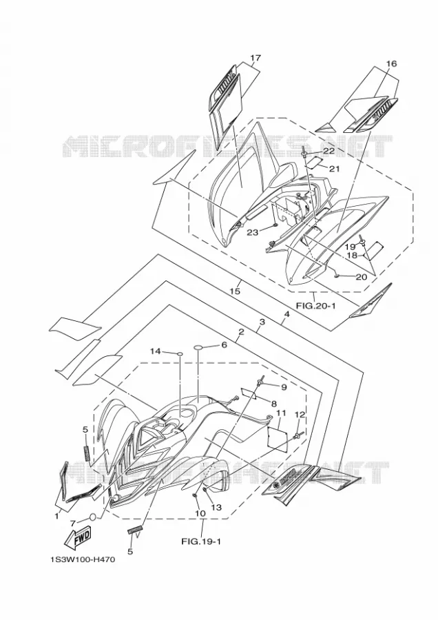 STICKER / LABEL 2 Yamaha QUAD 700 2009 RAPTOR  YFM700RYFM70RY