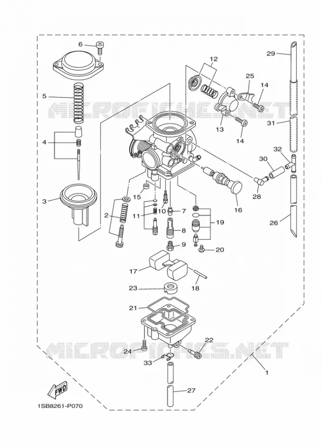 CARBURATEUR  Yamaha MOTO 125 2017 XTZ  XTZ125E