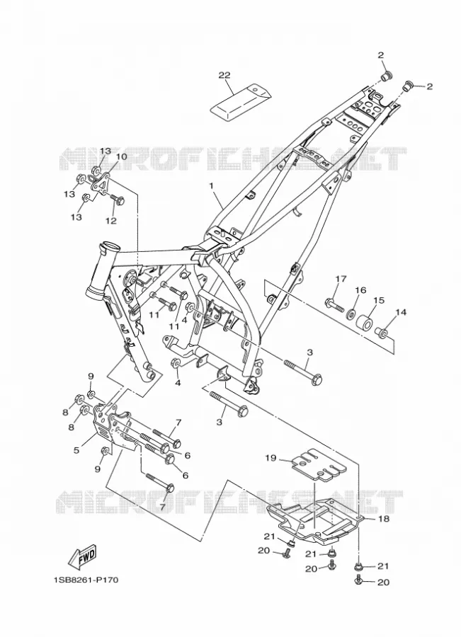 FRAME Yamaha MOTO 125 2017 XTZ  XTZ125E