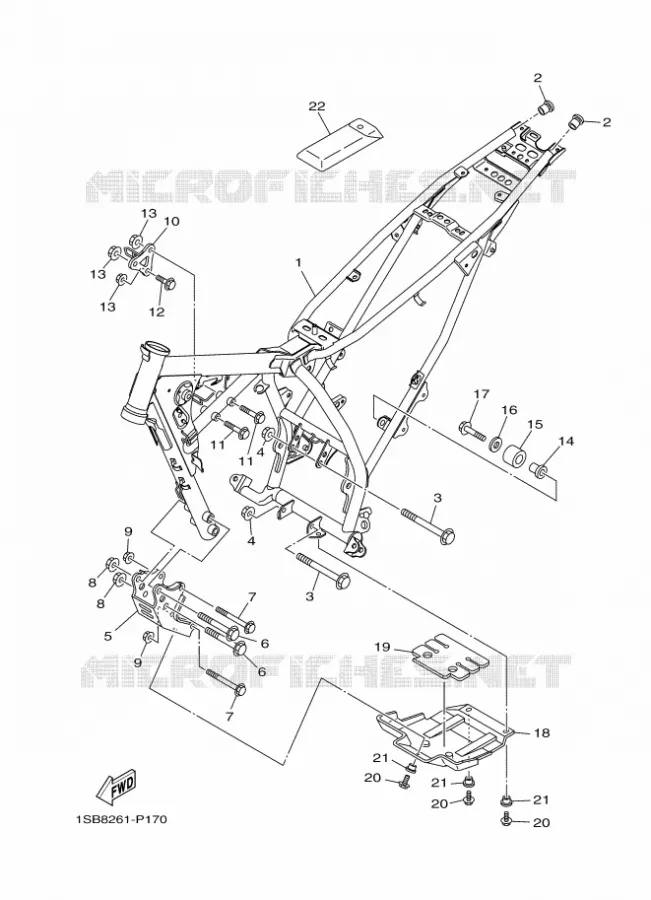 FRAME Yamaha MOTO 125 2017 XTZ  XTZ125E