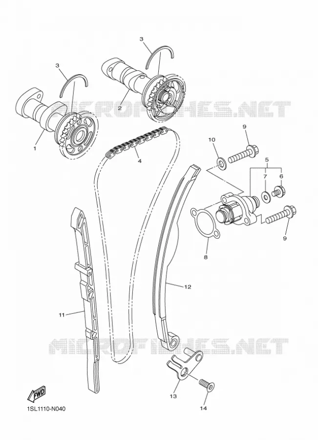 NOKKENAS / KETTING Yamaha MOTO 450 2014 YZ450F  YZ450F