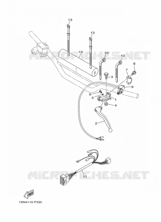 STUURSCHAKELAAR / HEVEL Yamaha MOTO 85 2017 YZ  YZ85LW