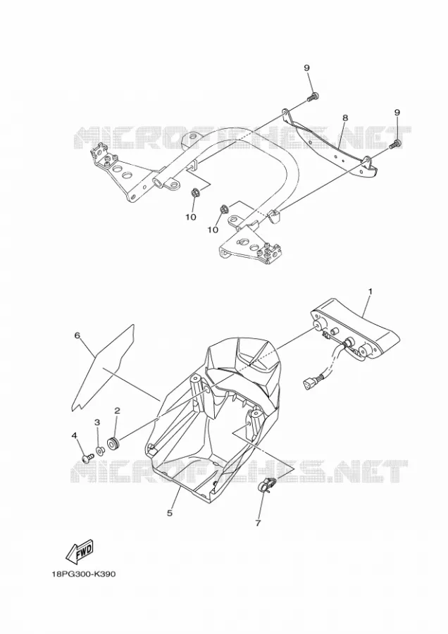 ACHTERLICHT Yamaha QUAD 450 2014 YFZ R  YFZ450R