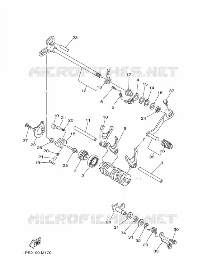 SCHAKELWALS Yamaha QUAD 700 2014 RAPTOR  YFM700RYFM700RSE