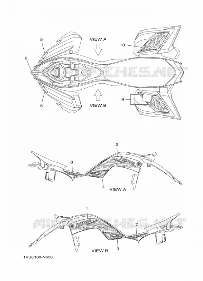 STICKER 2 Yamaha QUAD 700 2014 RAPTOR  YFM700RYFM700RSE