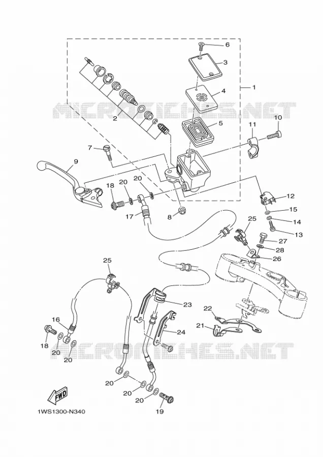 REMPOMP VOOR Yamaha MOTO 700 2016 MT  MT07