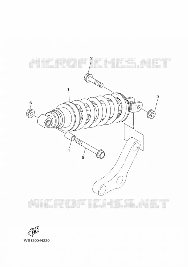 ACHTER SCHOKBREKER Yamaha MOTO 700 2016 MT  MT07