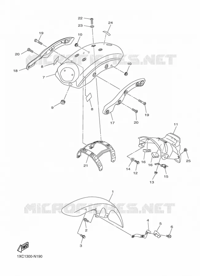 SPATBORD Yamaha MOTO 950 2016 XV  XVS950CU