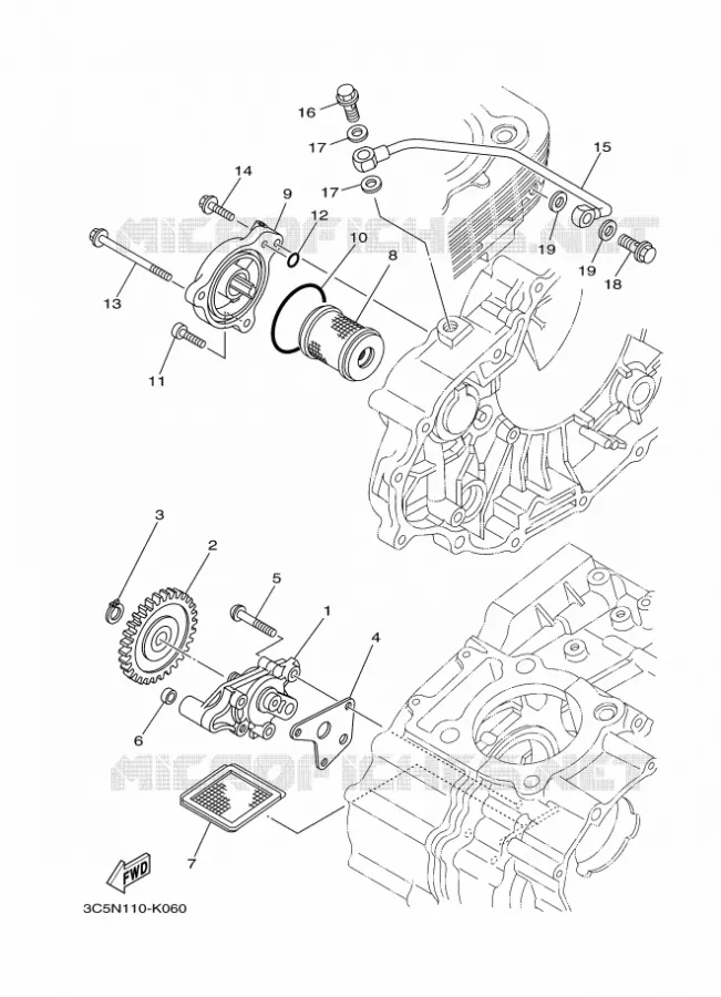 OLIEPOMP Yamaha MOTO 250 2015 XT  XT250