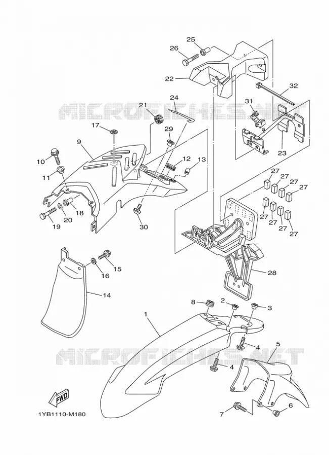 SPATBORD Yamaha MOTO 250 2016 XT  XT250