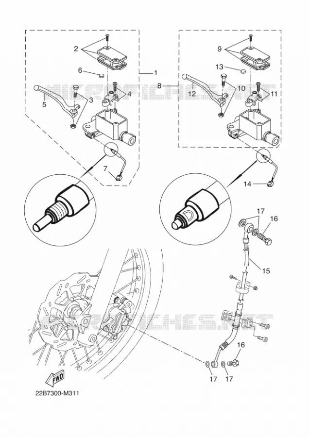 REMPOMP VOOR Yamaha MOTO 125 2009 WR-R  WR125R