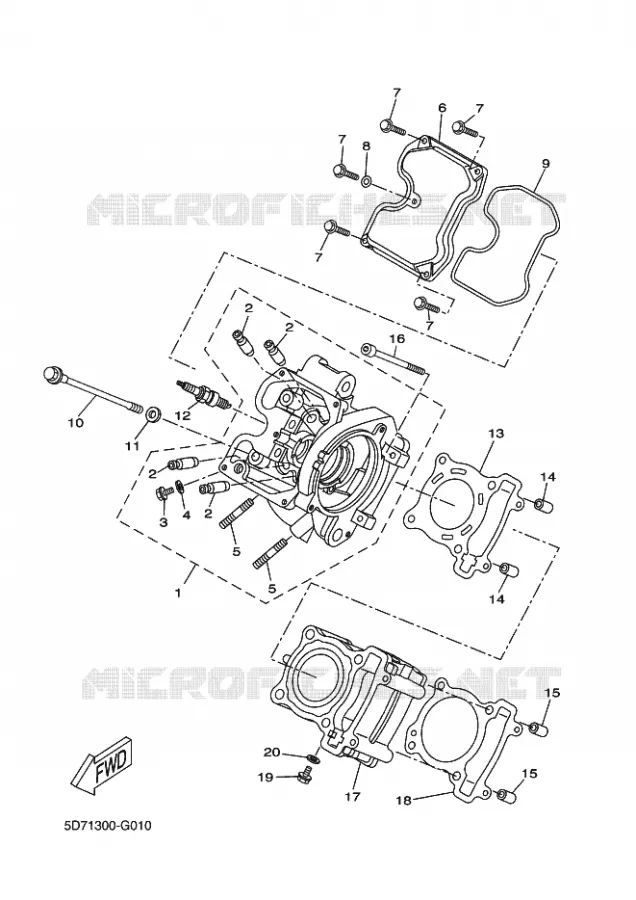 CILINDERKOP Yamaha MOTO 125 2009 WR-R  WR125R