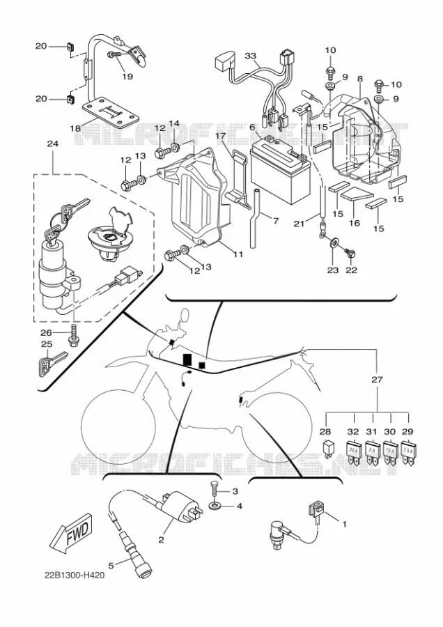 ELECTRISCH 1 Yamaha MOTO 125 2009 WR-R  WR125R