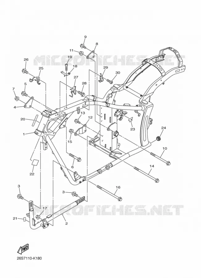 FRAME Yamaha MOTO 950 2012 MIDNIGHT STAR  XVS950A