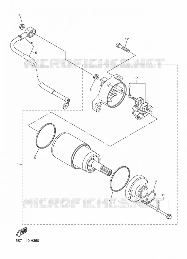 STARTMOTOR Yamaha MOTO 950 2012 MIDNIGHT STAR  XVS950A