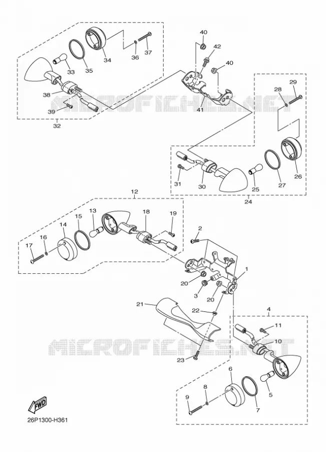 KNIPPERLICHT Yamaha MOTO 950 2012 MIDNIGHT STAR  XVS950A