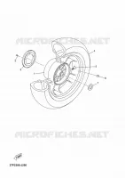 ACHTERWIEL voor Yamaha YP125RA 2012