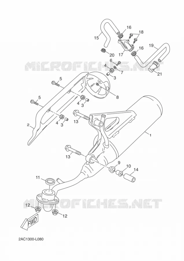 UITLAAT Yamaha SCOOTER 50 2012 MBK OVETTO 4T  YN50F