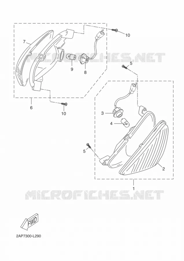 KNIPPERLICHT Yamaha SCOOTER 50 2012 OVETTO 4T UBS  YN50FU