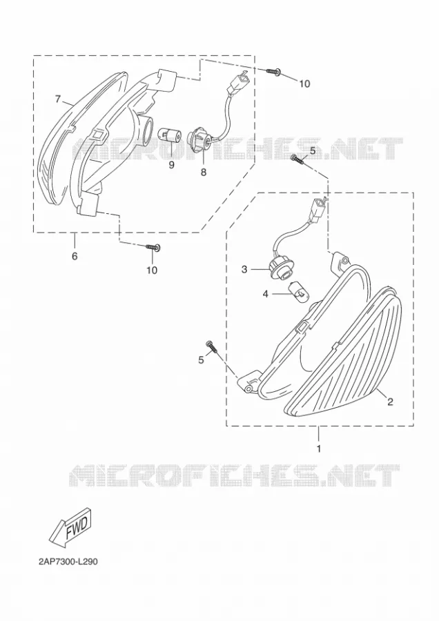 KNIPPERLICHT Yamaha SCOOTER 50 2012 OVETTO 4T UBS  YN50FU