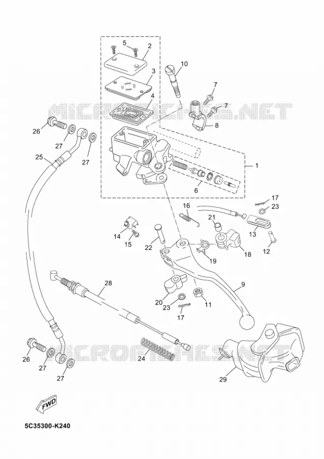 REMPOMP VOOR Yamaha SCOOTER 50 2012 OVETTO 4T UBS  YN50FU